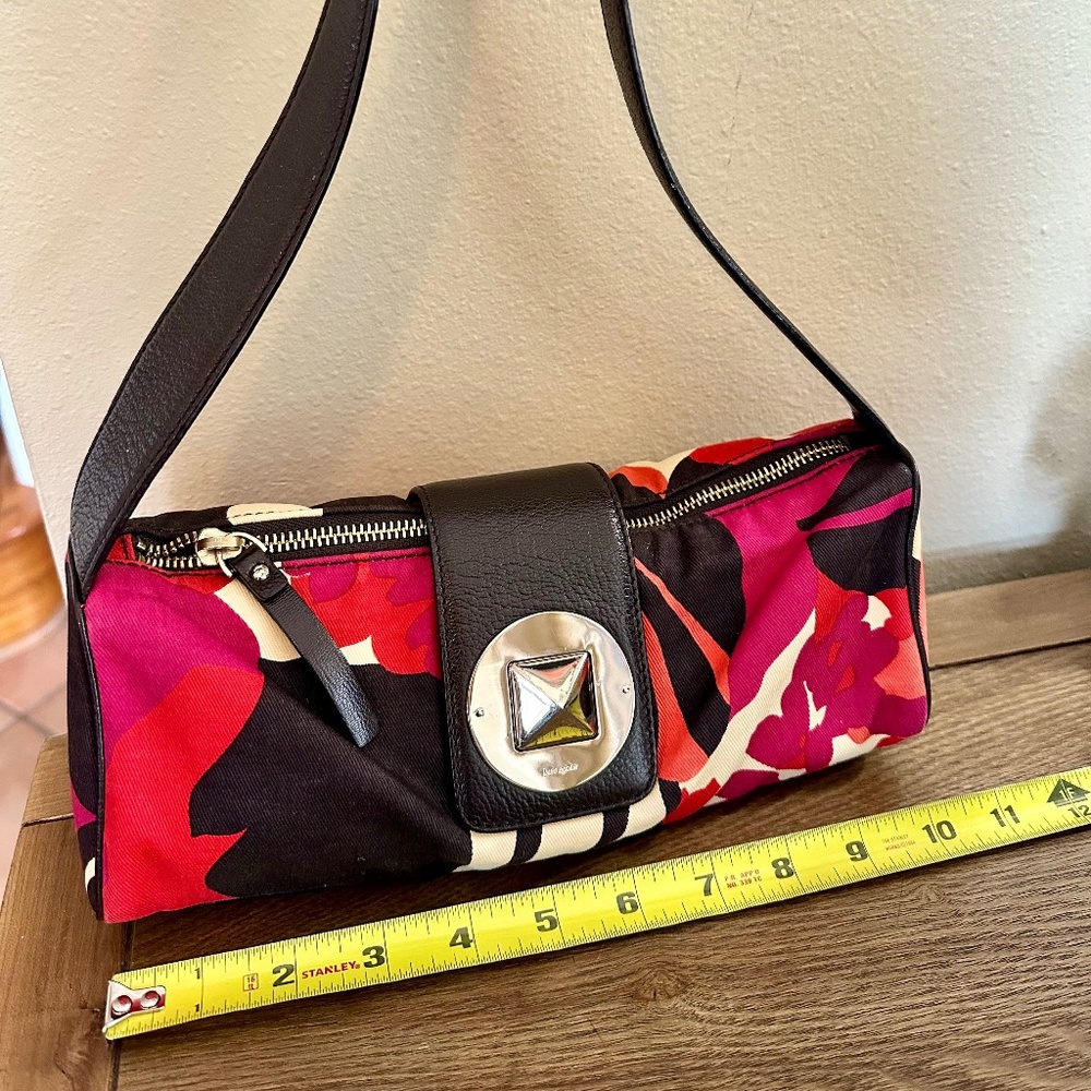 KATE SPADE pochette bag pink, red & black abstract- Excellent Condition!!!!